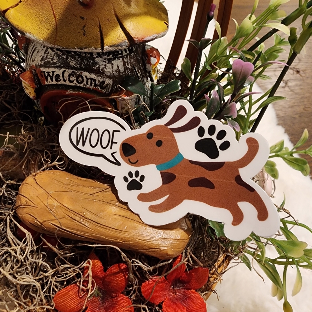 7/$15 Cute Dog Themed Waterproof Sticker